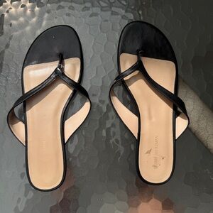 Stuart Weitzman Black Leather Sandals